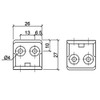AERZETIX: 50 x corner connectors plastic grey for furniture 27/27/26
