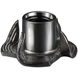 Wensilon 100pcs M4x8 T-nut Black Four-jaw - for Home, Hotel Outdoor Threaded Insertion