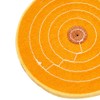 Yellow 4 Inch 100 mm Small Hole Spiral Quilted Cotton