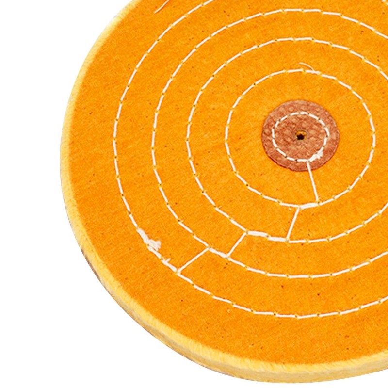 Yellow 4 Inch 100 mm Small Hole Spiral Quilted Cotton