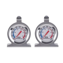 Utiz 2x Stainless Steel Dial Oven Thermometer Portable Food Cooking Baking Temperature 50-300℃ Measurement Range for Home Kitchen