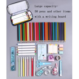 Big Capacity Pencil Pen Case with Writing Board for Teenage Girls Boy Adult Office College School Large Storage High Capacity Bag
