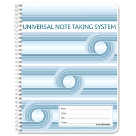 BookFactory Universal Note Taking System, Cornell Notes, Notetaking Notebook, 120 Pages, 8.5" x 11" (Made in USA)
