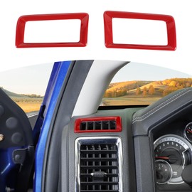 RT-TCZ for RAM Carbon Fiber Dash Air AC Vents Cover Trim Frame for Dodge RAM 2010-2017 ABS Black Carbon Fiber Interior Accessories 2pcs