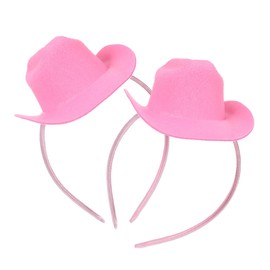 DECHOUS 2pcs Cowgirl Hat Headband Western Style Hairband for Women Comfortable Non Slip Party Accessory for Birthday Dance