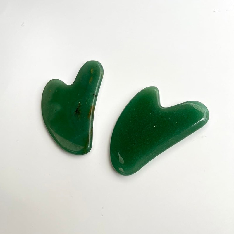 VIE Gua Sha Facial Massage Green Aventurine, 7x4cm