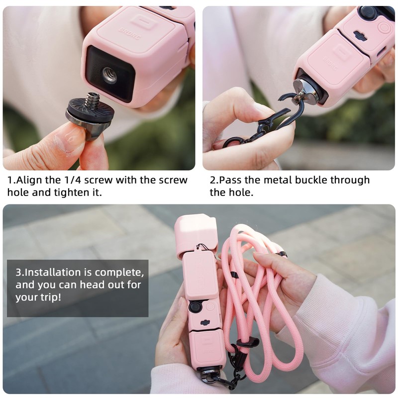 Flymile Pocket 3 Silicone Cover & Neck Lanyard, Protective Sleeve