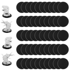 DisplayMore 100Pcs 40mm/1.57inch Plastic Model Miniature Bases,4mm/0.16 Thick Circular War Figure Display Stands For Gaming Miniatures or Wargames Role Playing Board Game Figure Toy(100PCS-40mm-Black