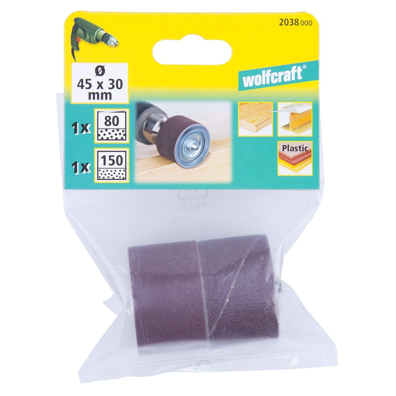 wolfcraft Rotary Drum Sander incl. 2 sanding belts I 2038000