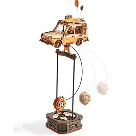 ROKR 3D Holzpuzzle, Retro Auto Modellbausätze, Gravity Swing-Serie, Heimdekor, Dynamisches Gleichgewicht Desktop-Ornament, Geschenk für Jugendliche und Erwachsene, Road Tripper, MCD03