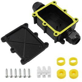 ZUDKSUY Waterproof Electrical Box Cable Junction Box Outdoor IP68 2Way Plug Line M20 Coaxial Cable Connector Wire Range 4 to 15mm Electrical External Power Cord Junction Boxes