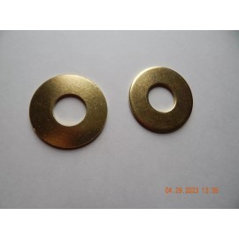 Unbranded BRASS FLAT WASHERS. 1" , 1.062 I.D. - 2.500 O.D. 2 PCS. NEW