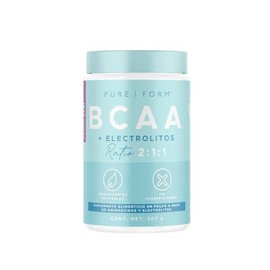 Pure Form BCAA  Electrolitos  BCAA Suplemento en polvo con Electrolitos y Aminoácidos Esenciales de Cadena Ramificada para Rehidratacion Saludable... 