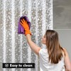 MIULEE Shower Curtain Anti-Mould 240 x 200 cm with 3