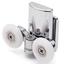 2 x L067 Bottom Shower Door Rollers/Wheels/Runners, 23mm Diameter, 5.8mm Thickness, Chrome Plastic Cover, Compatible with Aqualisa, Aquaflow, CEDA, Ideal Standard