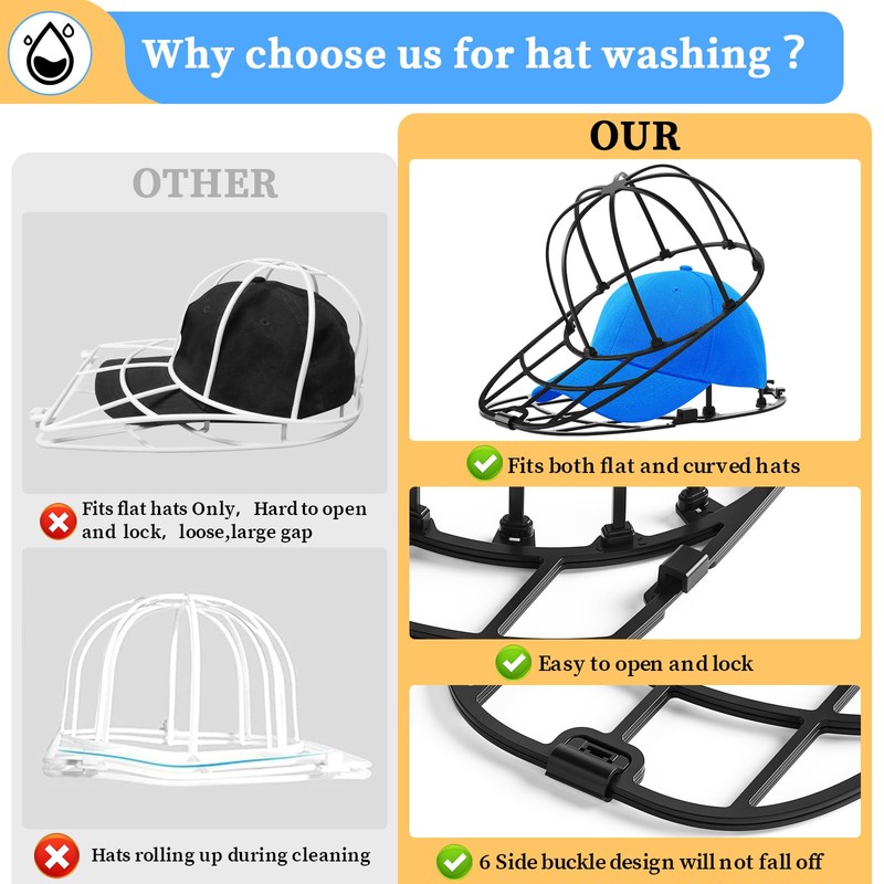 Eiito Hat Washer for Washing Machine - Cleaner for Baseball