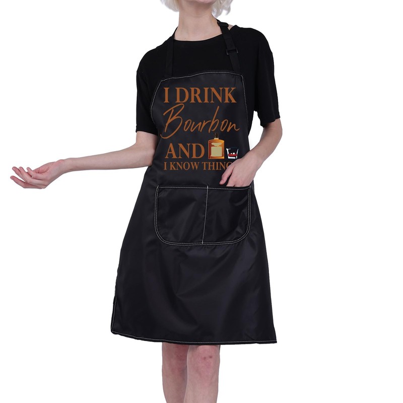BNQL Bourbon Apron Bourbon Lover Gifts I Drink Bourbon And