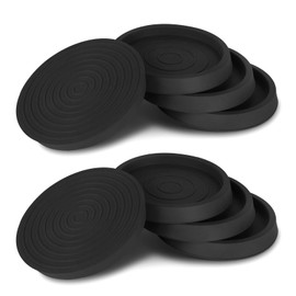 8Pcs Non Slip Furniture Pads, 2.5" Round Furniture Coasters Cups, Rubber Furniture Pads for Hardwood Floors, Floor Protectors and Stoppers for Bed, Cabinet, Sofa, Chair, Table (Black)