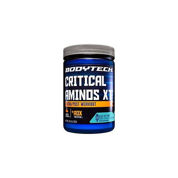 BodyTech Critical Aminos XT Intra/Post Workout Blue Ice Pop Supports Muscle Recovery (12.4 Ounce Powder)