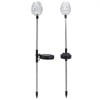 2Pcs Garden Solar Lights LED RGB Fast Charging Petal Design