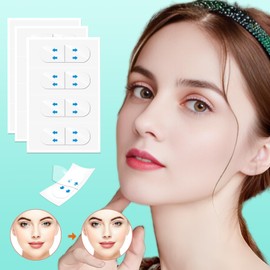 Face Lift Tape, 100 PCS Face Tape Lifting Invisible Under Makeup, Instant Neck Strips for Lifting Sagging Skin, V-Shaped Facial Strips for Brows, Eyes, Jowls, Wrinkles& Double Chin, For All Skin Types