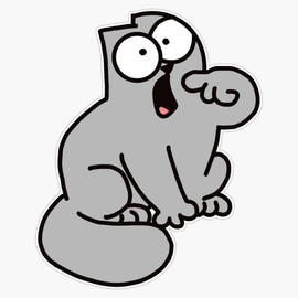 Simon Cat Bumper Sticker Vinyl Decal 5"