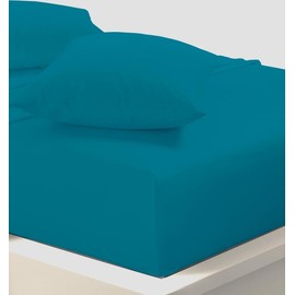 Fitted Sheet Small Double / 4ft Teal Soft, Deep Pocket, Wrinkle Free, Easy Care Poly Cotton (SD teal)