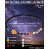 Lightock Real Crystals and Healing Stones Black Agate Beaded Anklet