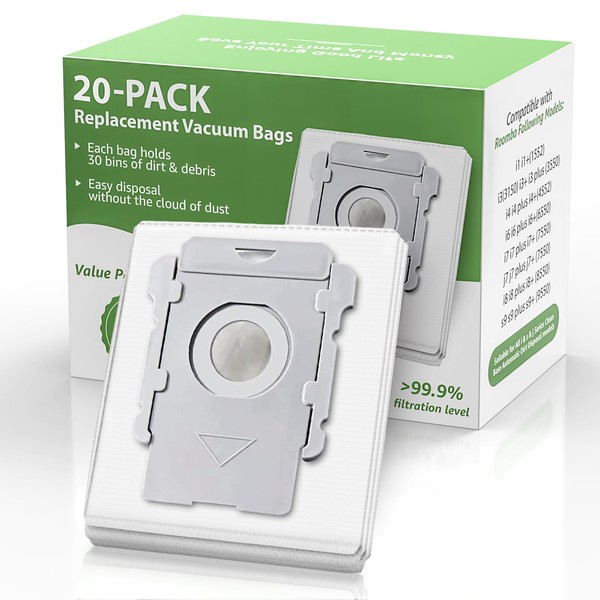 GOFWE 20 Pack Vacuum Bags for iRobot Roomba i7 i7+