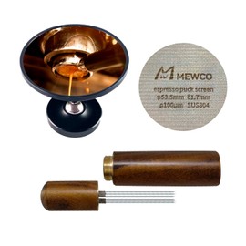 WDT Distribution Tool and Espresso Shot Mirror and 53.5mm Espresso Puck Screen for 54mm Breville Portafilter Filter Basket，3 in 1 Barista Tools Coffee Making Machine Accessories