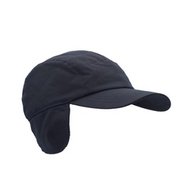 WALKER AND HAWKES - Wax Ellwood Baseball Cap w/Foldable Ear Flaps - Navy - Medium (58cm)