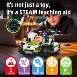 NEXTJOY Robot Building Kit Toys for Kids Ages 8-12,5 In1 STEM Robotics Set,337 Pcs Blocks App & Remote Control Robot Building Set, Science Set for Kids Age 8 9 10 11 12+