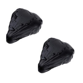 HSYTEK Pack of 2 Bicycle Saddle Rain Cover Waterproof Bicycle Saddle Cover for Most Bikes, Black