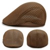 Taidor 2 Pack Teenagers' Mesh Cap Breathable Summer Newsboy Hat