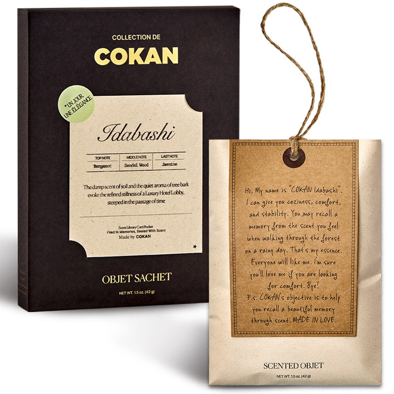 Kokan [Wet Forest/Woody Scent] Kokan Handmade Sachet 42g Idabashi