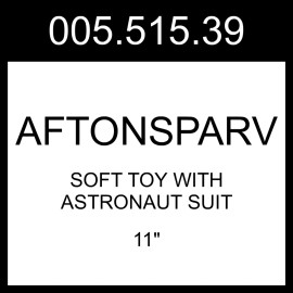 IKEA AFTONSPARV Soft Toy With Astronaut Suit Cat  11" 005.515.39