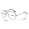 Layresen Classic Aviator Shortsighted Distance Glasses Metal Frame Clear Lens