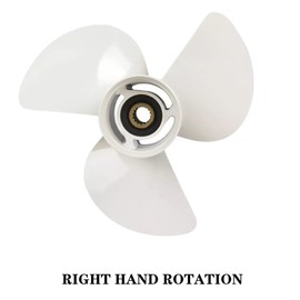 MARKGOO Propeller 13 1/2 X 15-K RH 15 Spline Tooth for Yamaha Outboard 50 60 70 75 80 85 90 100 115 130 HP Boat Motor Engine Parts Aluminum Prop 6E5-45947-00-00 6E5-45947-00-EL
