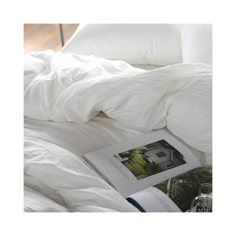 F.Y.Dreams 100% Washed Cotton Duvet Cover for Weighted Blanket 48x72