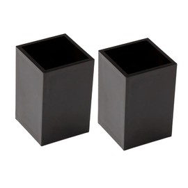 Operitacx 2pcs Square Pen Holder Pencil Cosmetic Holder Clear Pen Holder Brush Holder Cosmetic Organizer Clear Makeup Brush Holder Lipstick Holder Acrylic Makeup Brush Cup