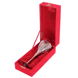 JG JAI GOVINDAM Brass Wine Chalice Goblet Vintage fantasy Embossed Royal Wine Goblet of King Arthur Gifts for Communion, Roman Chalice Cup, Christmas Wine Glass, Pack of 1