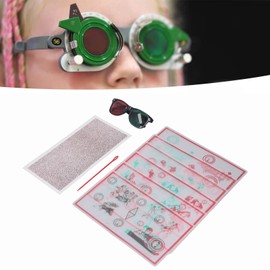 Red Green Stereo Test, Eye Training Low Vision Test Chart, for Stereopsis Improvement, Autonomy Movement, and Vision Disorders