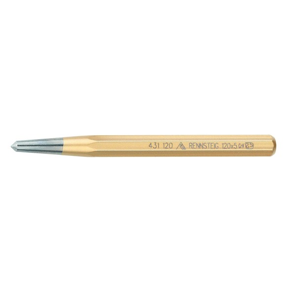 Rennsteig 433 150 0 DIN 7250 Octagonal Centre Punch, Gold/Silver,