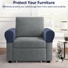 Kaket Sofa Arm Covers Grey, Anti-Slip Armchair Covers Slipcover Protector,