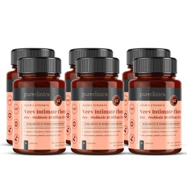 Veev Intimate Flora – Daily Intimate Nutrition for Women – Live Bacterial Cultures, Cranberry, D-Mannose and Hyaluronic Acid – 540 Caplets (6 x 90) – 18-Month Supply