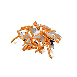 MIBICIRI 40Pcs/Box Dental Wedge Knife,Teeth Interproximal Plastic Wedge with Protection Dental Stainless Steel Matrix (Medium-Orange)