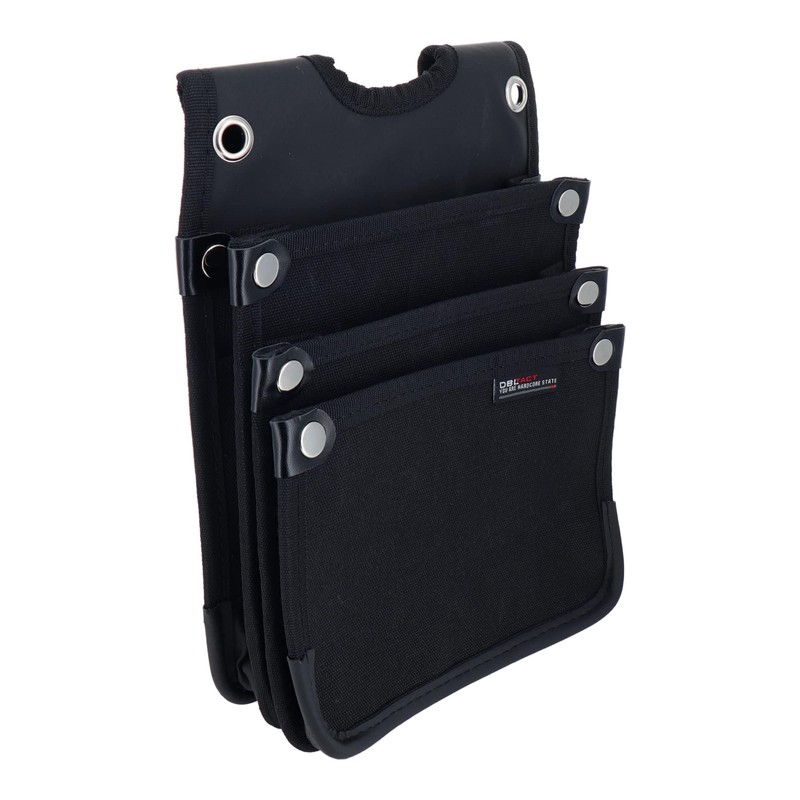 Sankyo Corporation DBLTACT Canvas Electrician Bag, 3 Tiers, DTH-03-BK