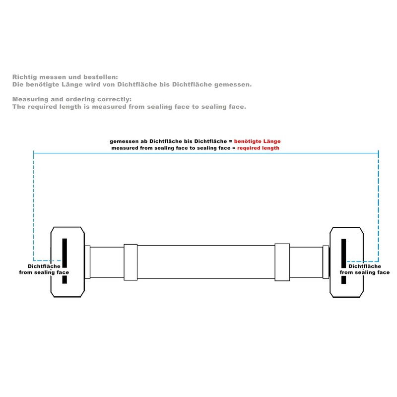 XPOtool Flexible Hose 600 mm DN8 1/2 Inch Male (20.95