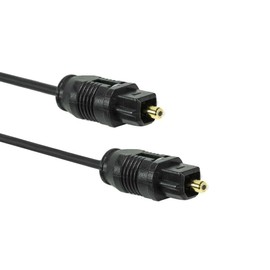 OcioDual Optical Toslink Cable 1 m Fibre Optic Fibre Audio SPDIF M/M Black for TV Optical Audio Cable Audio Cable