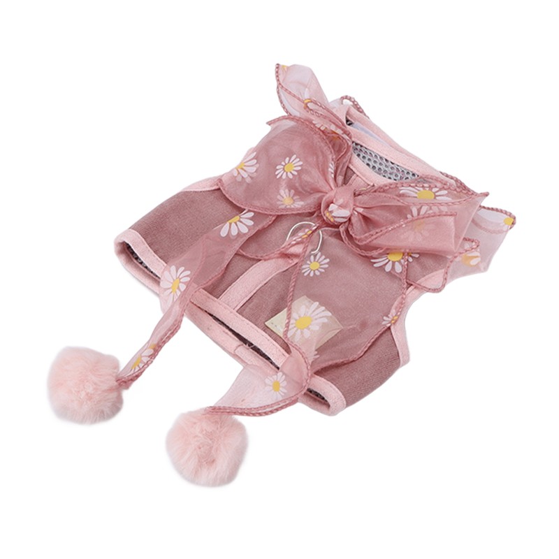 Cat Harness and Leash Set Breathable Fairy Bowknot Vest Cat